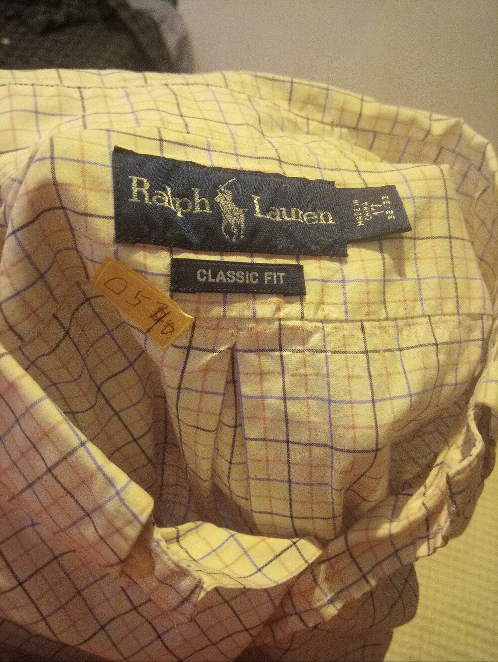 Ralph Lauren Classic Fit Yellow Plaid Men’s Shirt